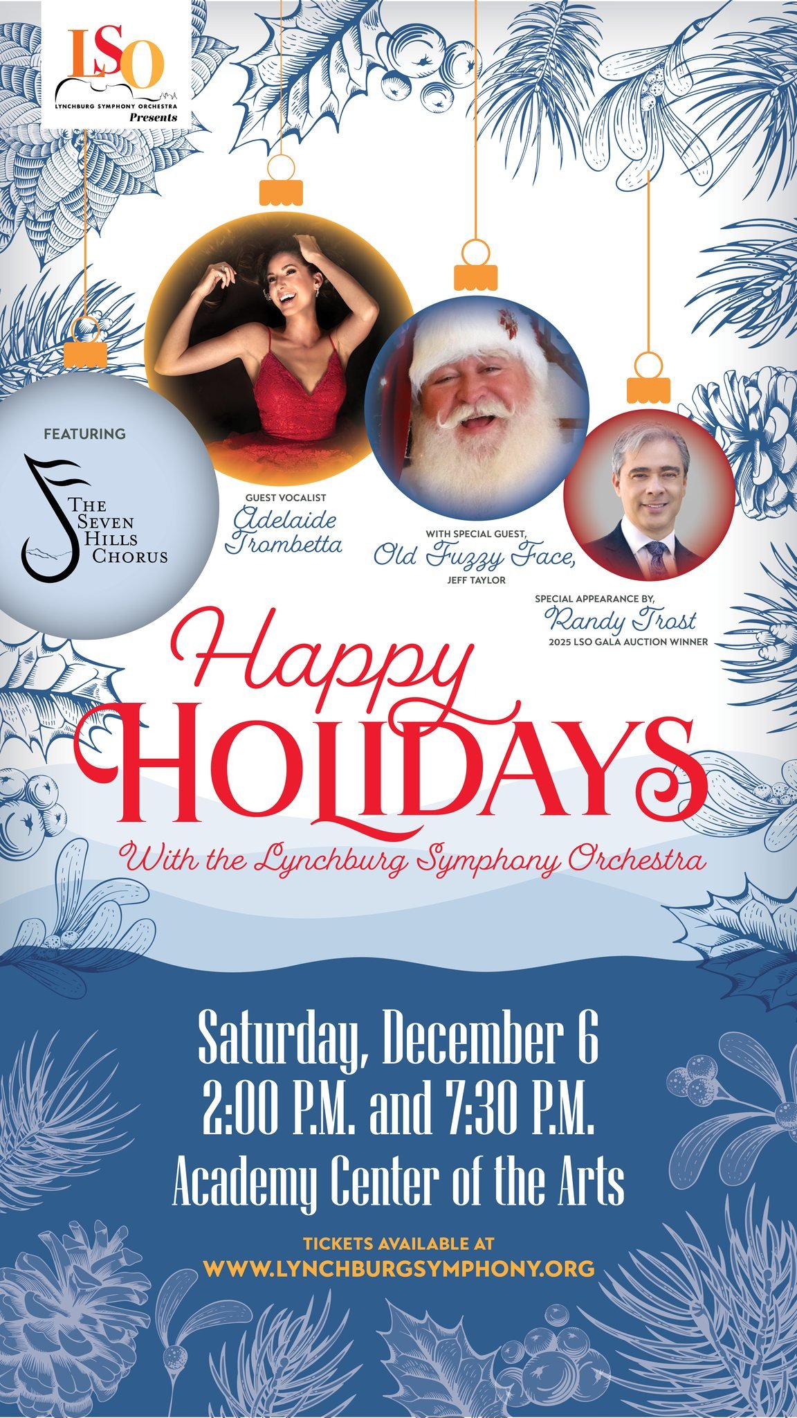 The Seven Hills Chorus is performing with the Lynchburg Symphony Orchestra on December 6th, 2025.
