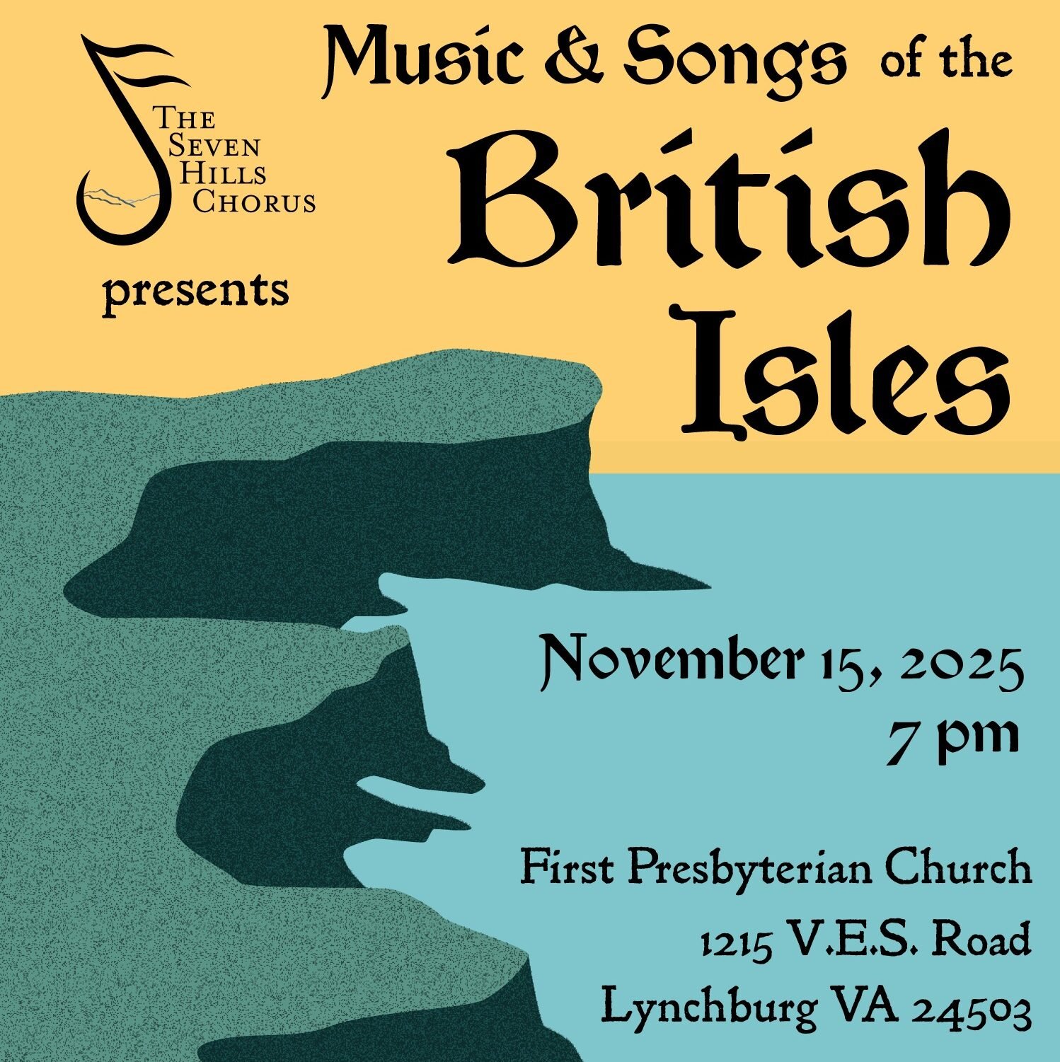 The Seven Hills Chorus presents Music & Songs of the British Isles.